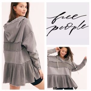 Free People NWOT Sail Away Hoodie Tunic Sweatshirt Top X-small